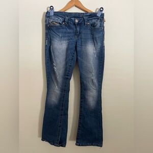 Seven7 Women's Blue Boot Cut Jeans